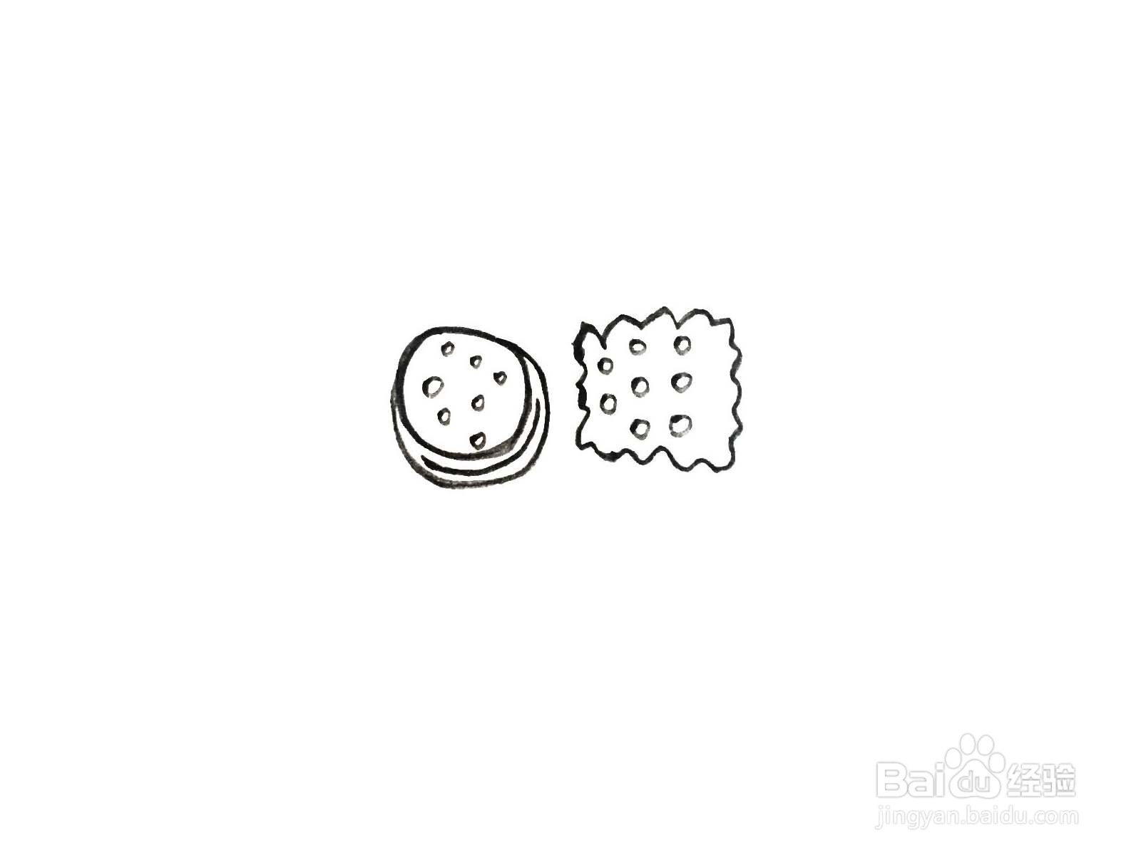 饼干简单画法图片