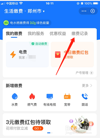 支付宝中怎么查询自家已交电费记录
