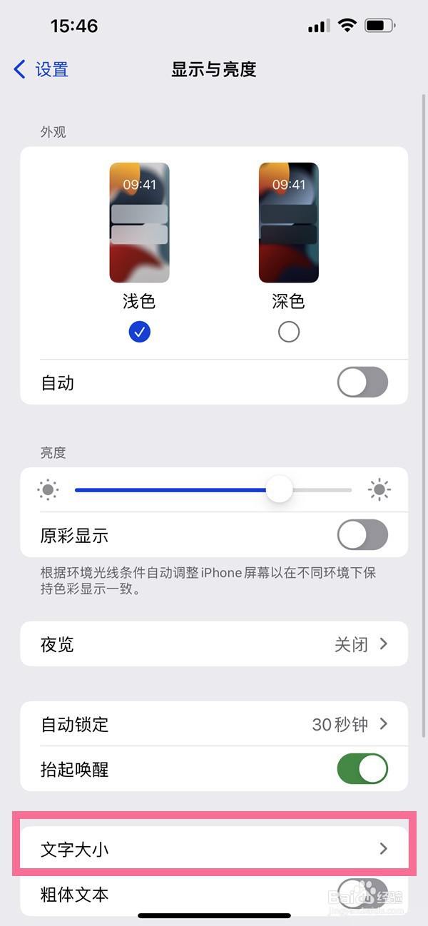 苹果手机字体大小如何设置