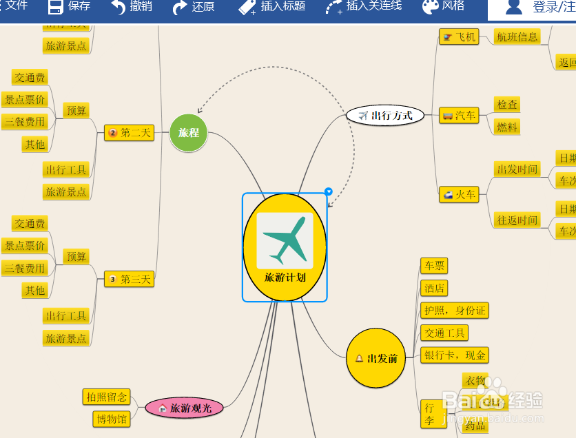 画迅捷思维导图时插入编号