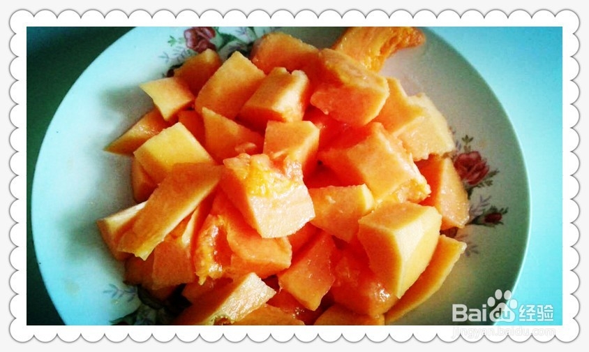 自制美容甜品——木瓜酸奶西米露