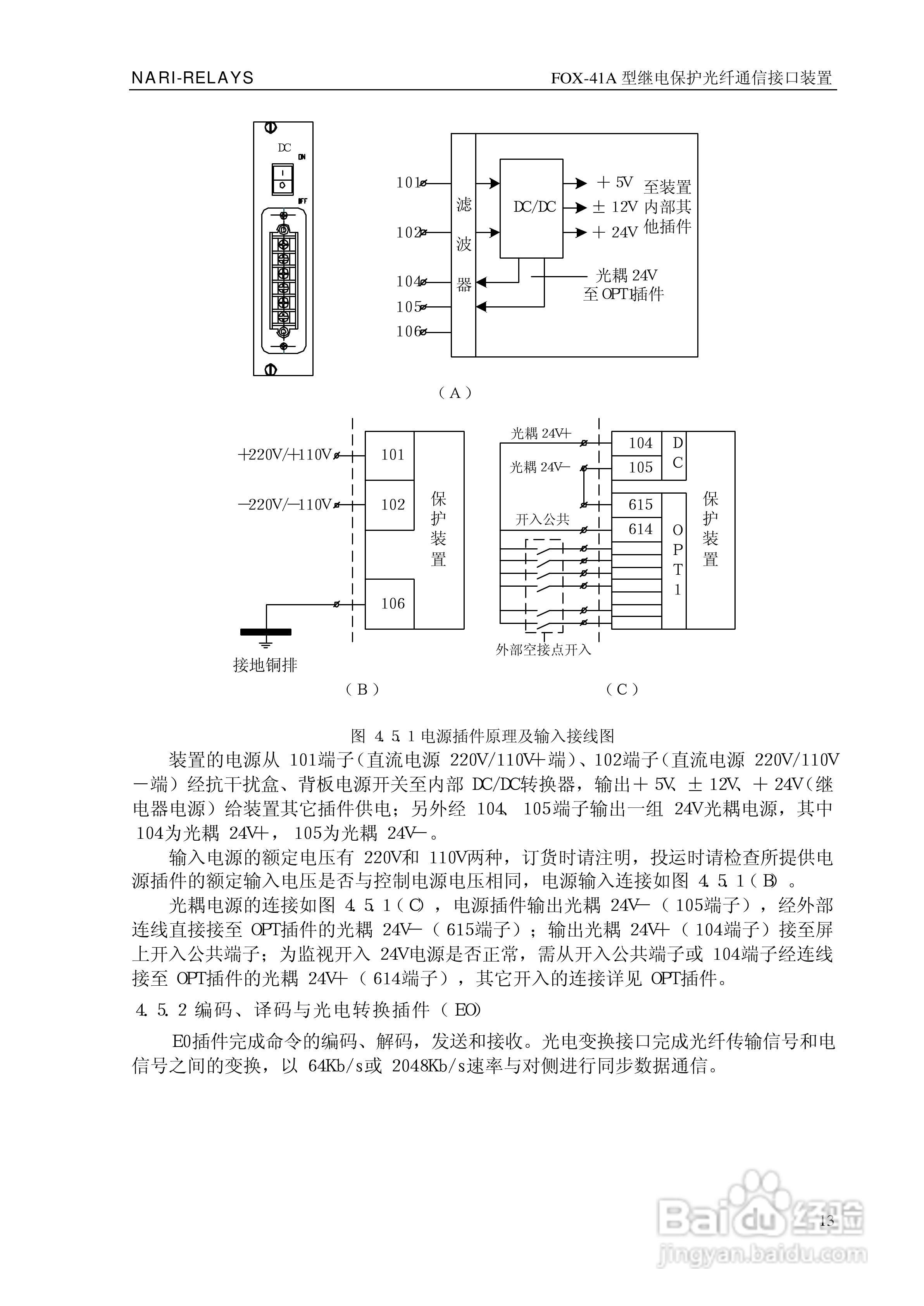 FOX-41A型继电保护光纤通信接口装置技术说明书:[2]