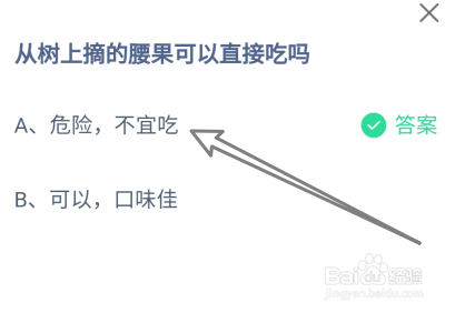 蚂蚁庄园9月10日从树上摘的腰果可以直接吃吗