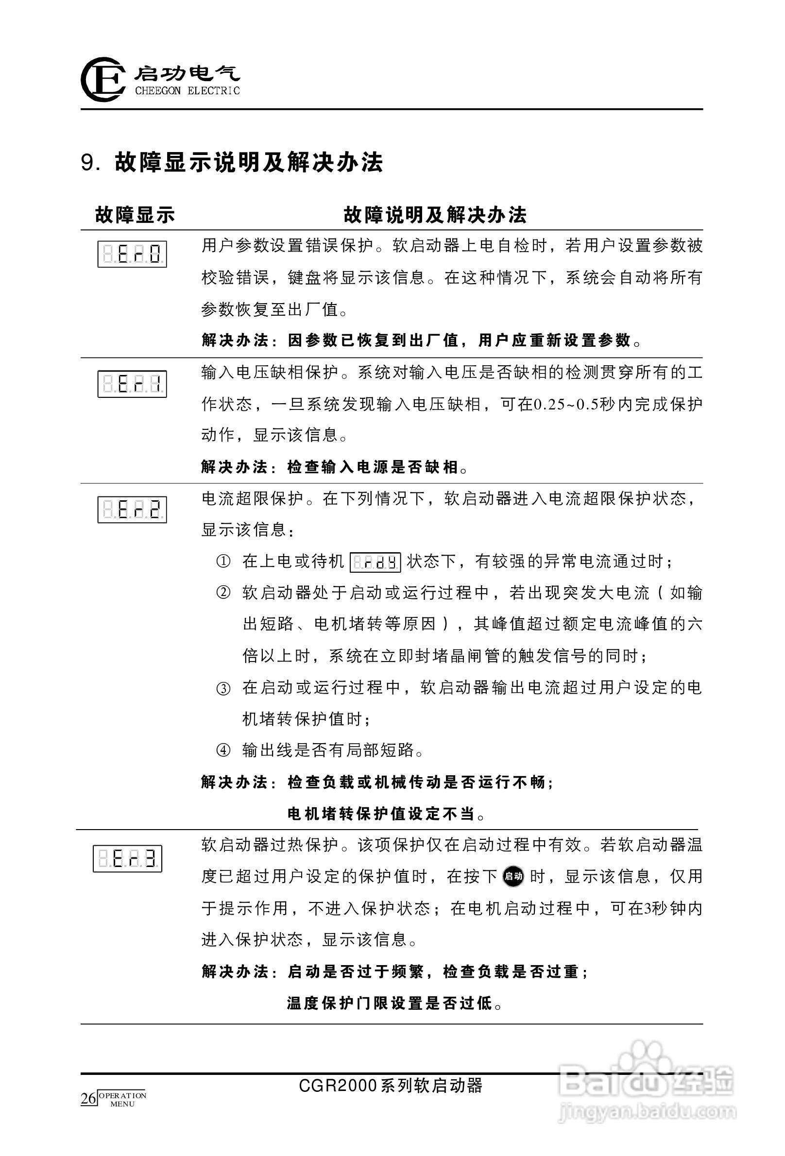 启功CGR2000/500-3数字式交流电动机软启动器使用手册:[4]