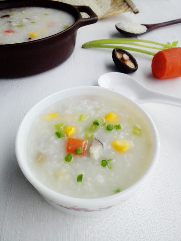 玉米胡萝卜香菇粥