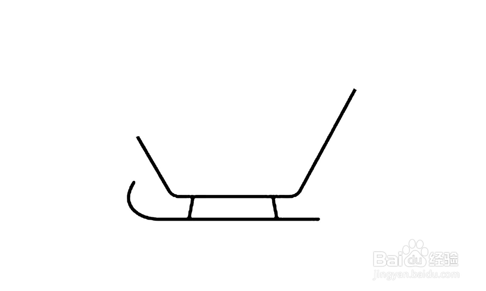 如何画出一个绿色的雪橇?