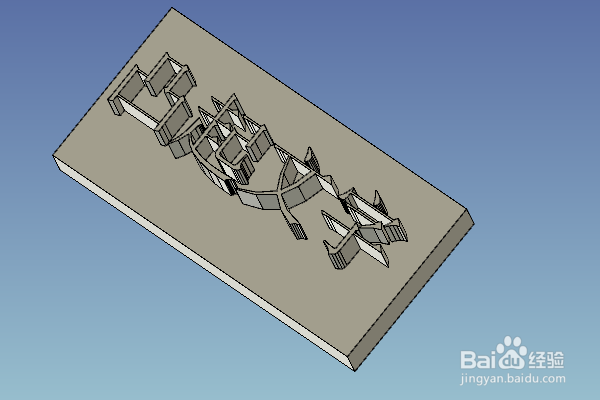 caxa三维设计训练六之平面凸文字