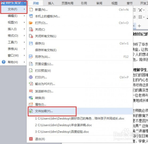 怎么给wps文档加密和解密?