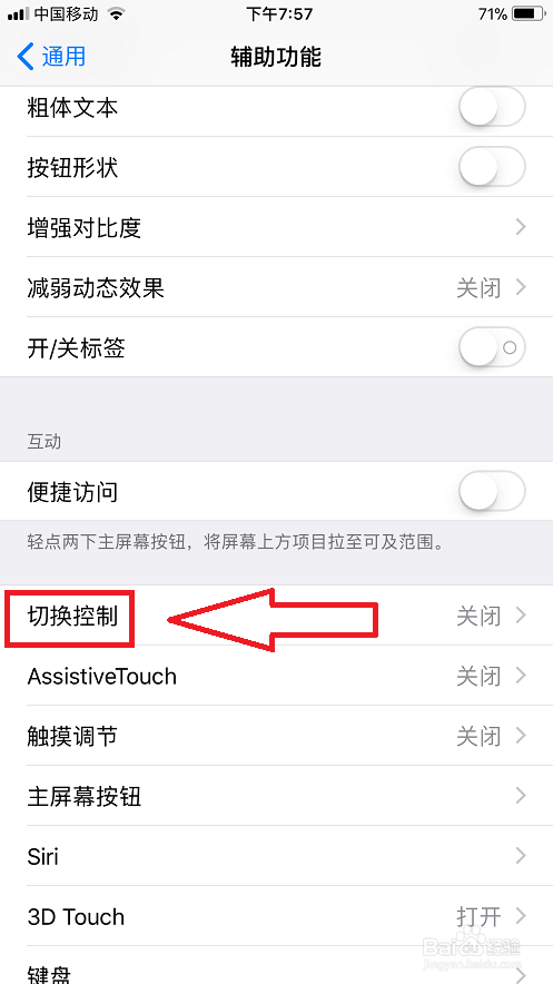 如何启用苹果手机的切换控制功能