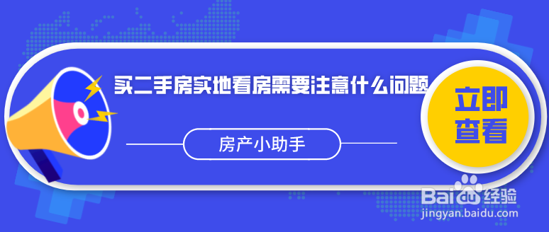 <b>买二手房实地看房需要注意什么问题</b>