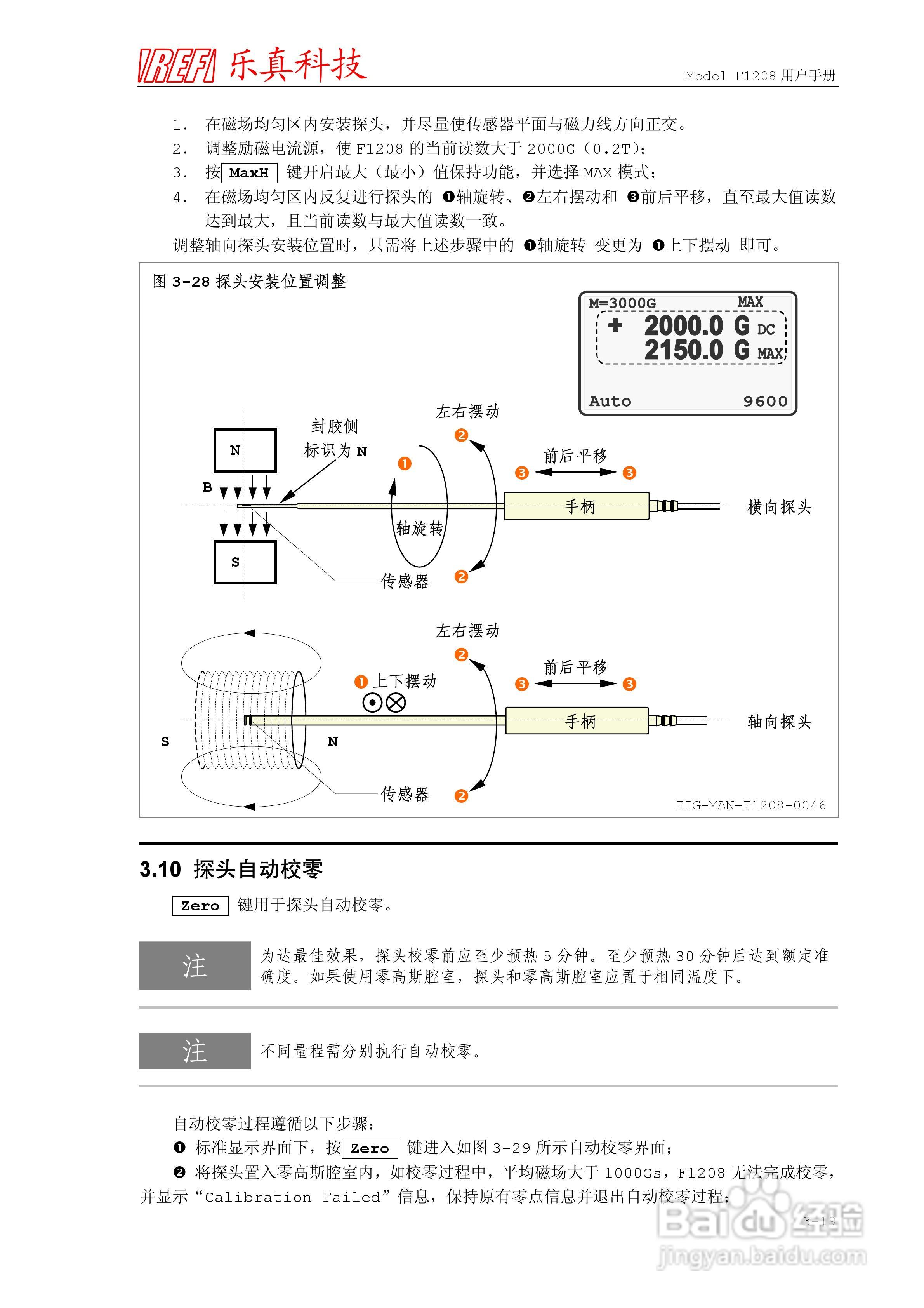 乐真科技程控高斯/特斯拉计F1208 用户手册:[5]