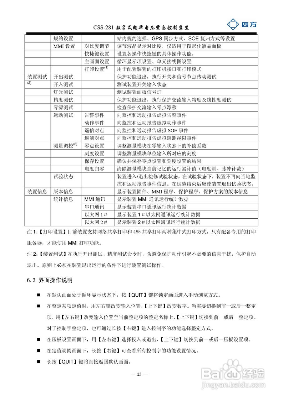 四方CSS-281数字式频率电压紧急控制装置说明书:[3]