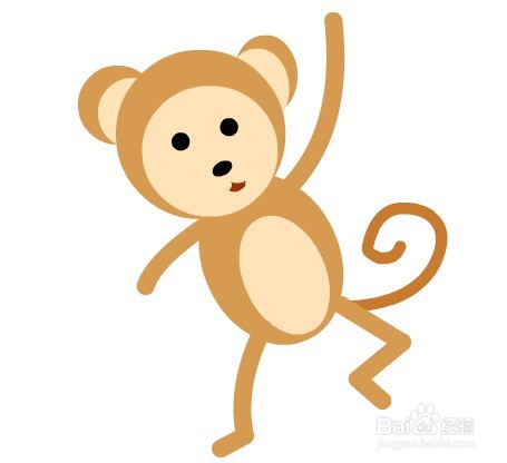 flash如何绘制一只卡通猴子