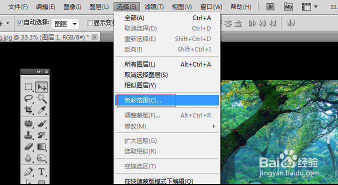PS制作森林梦幻光线