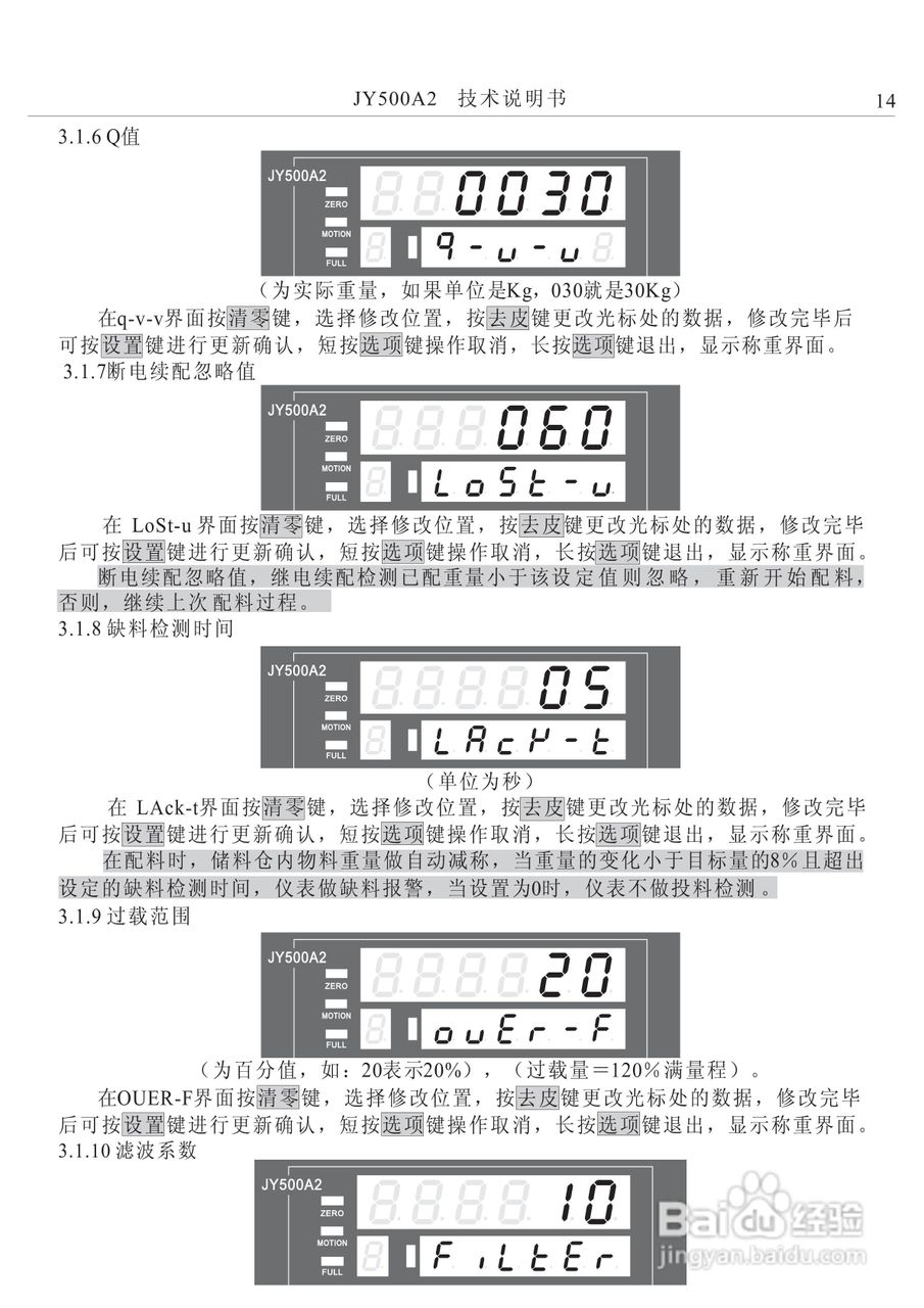 龙芯JY500A2减量配料控制器说明书:[2]