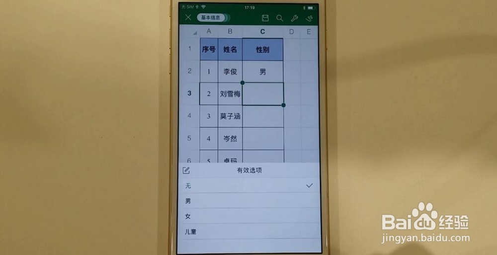 如何在苹果手机WPS的下拉列表中输入其他内容