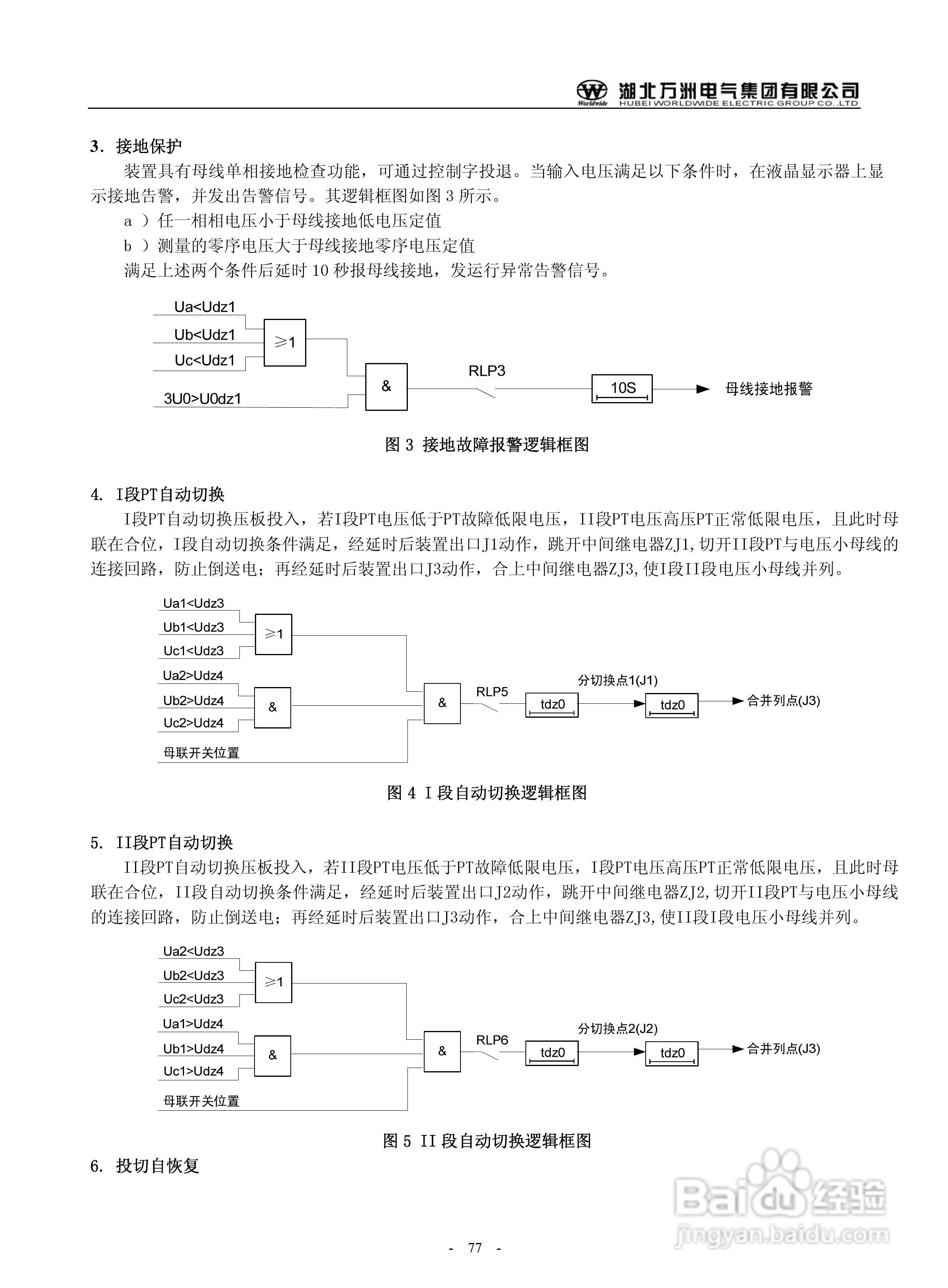 万洲WZB-2671A-3000微机母线绝缘监察保护装置使用说明:[8]