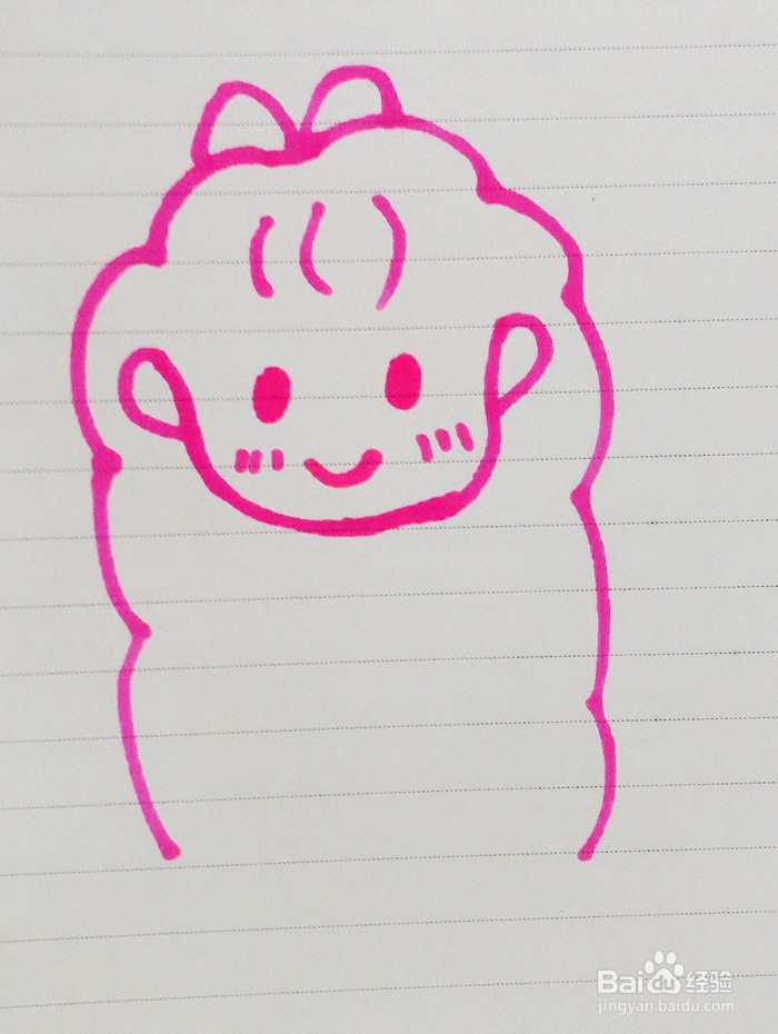 手绘可爱的卡通女孩头像