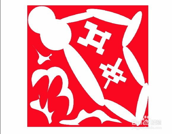 ps制作方形窗花