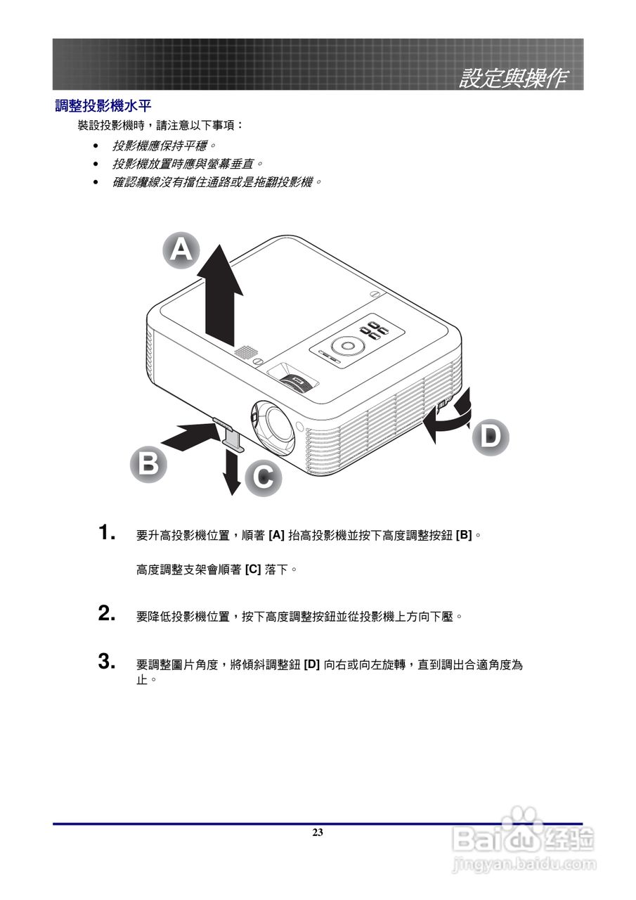 奥图玛投影机EP771型说明书:[3]