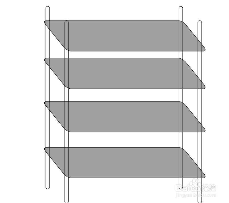 在AI如何绘制透视鞋架