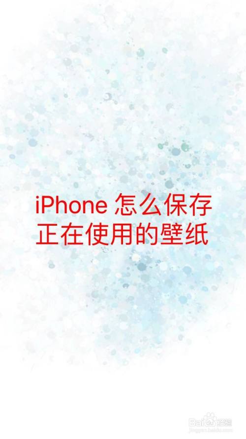 Iphone怎么保存正在使用的壁纸 百度经验