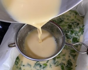 翡翠(苋菜)蛋豆腐的做法