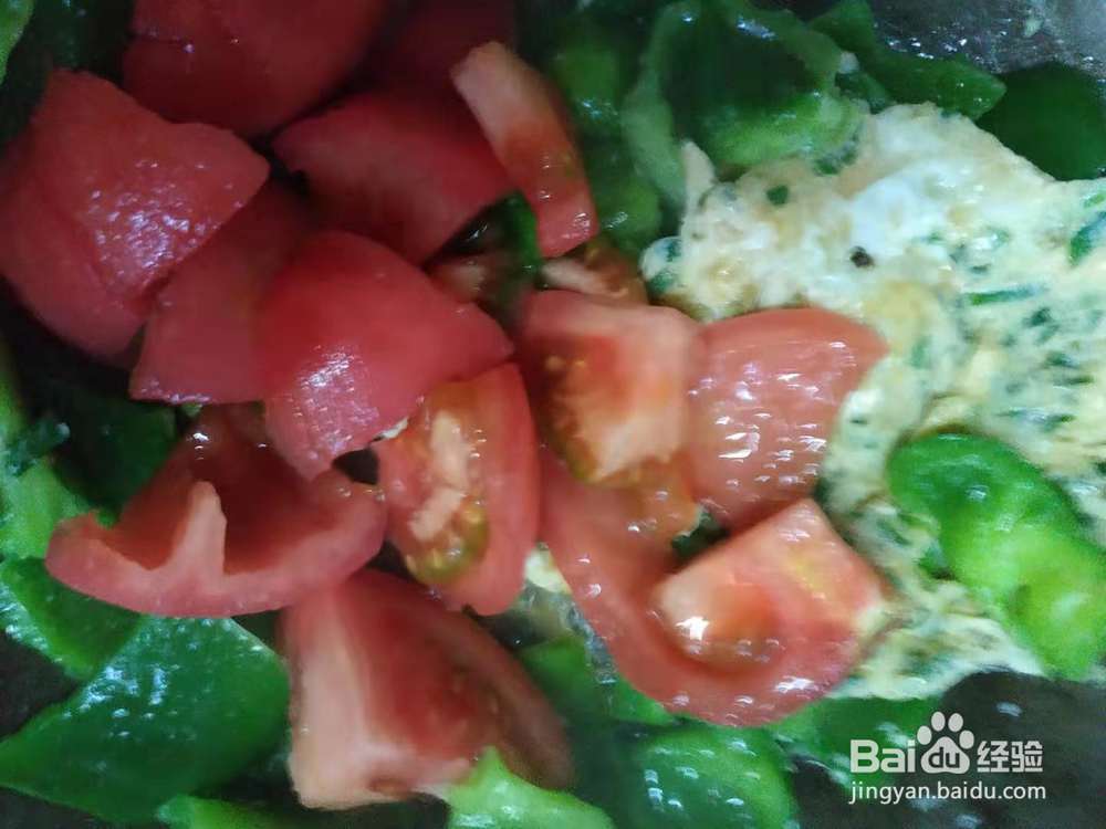 快手菜——青椒番茄炒鸡蛋