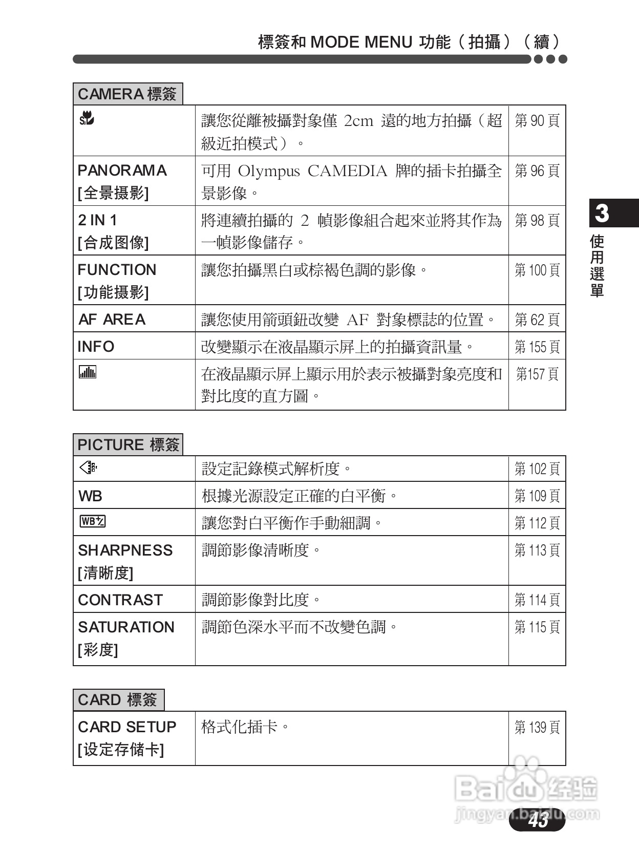Olympus奥林巴斯C-4000Z数码相机说明书:[5]