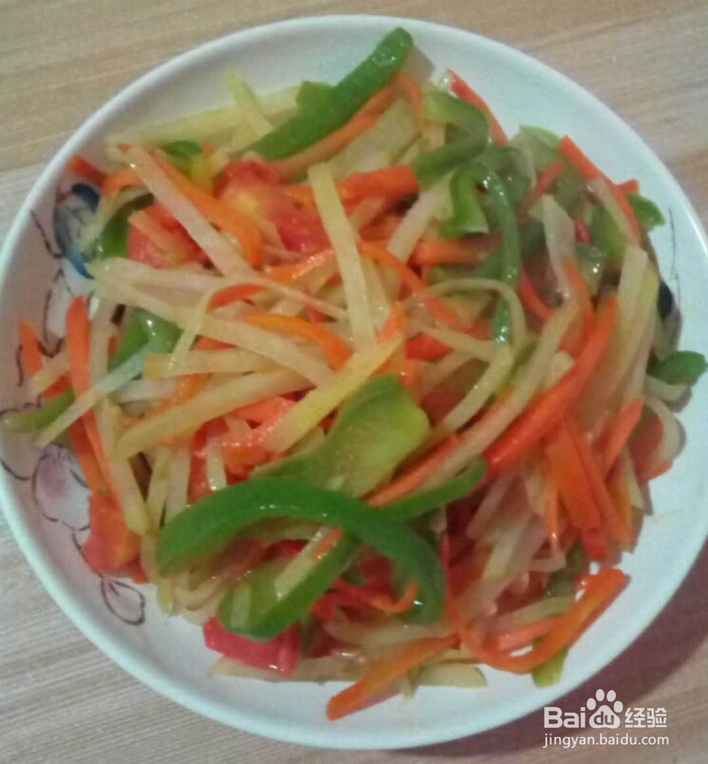 美味爽口花样炒土豆丝,好吃好看不费事