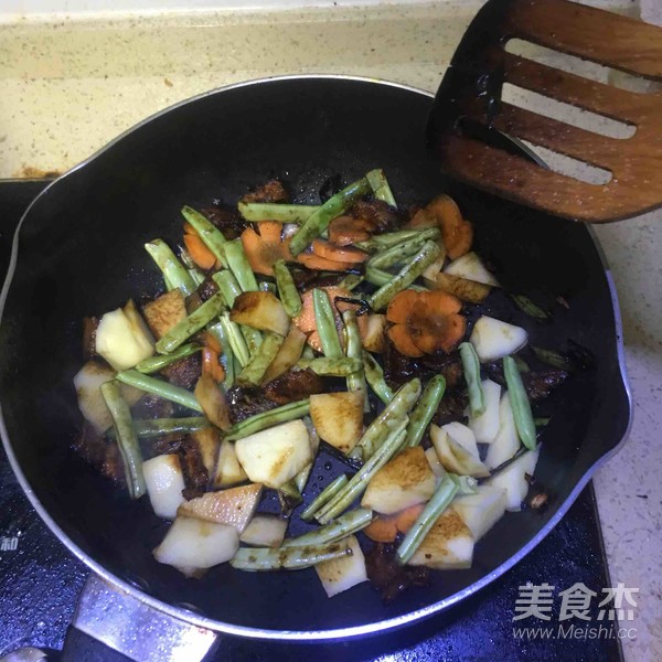 豆角焖面的做法