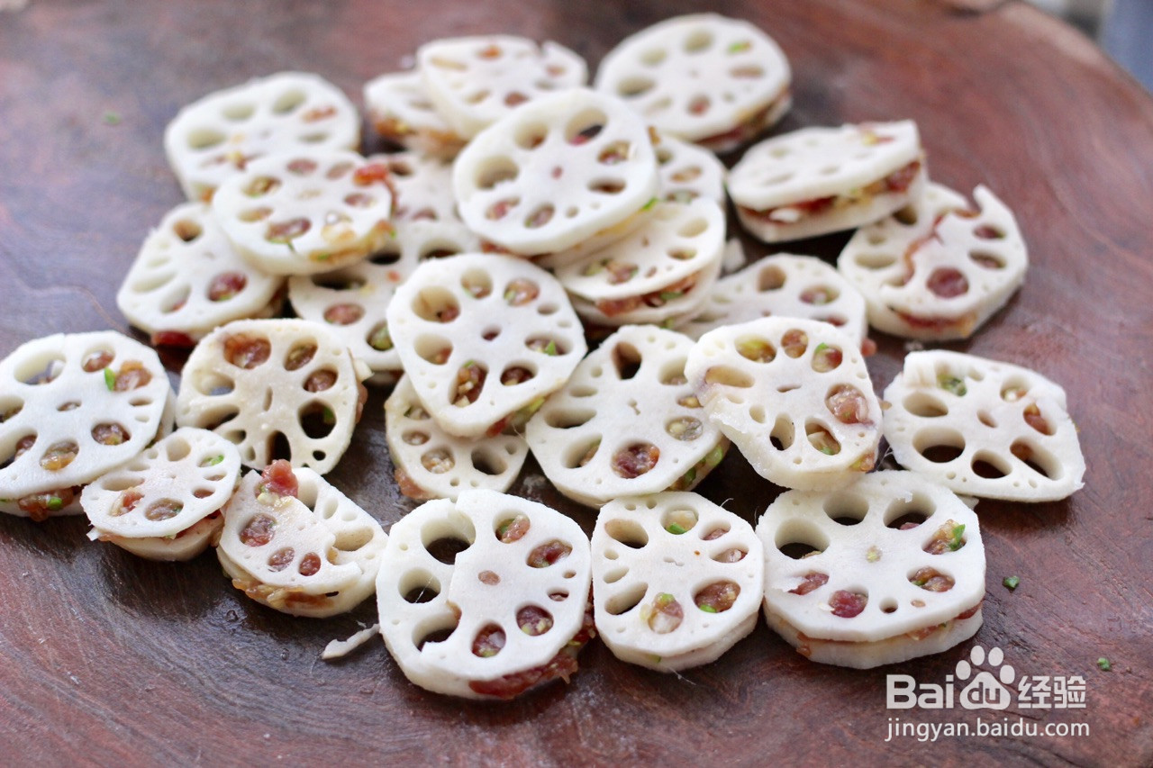 香炸藕盒的做法