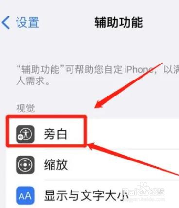 在哪里还原iphone旁白命令?