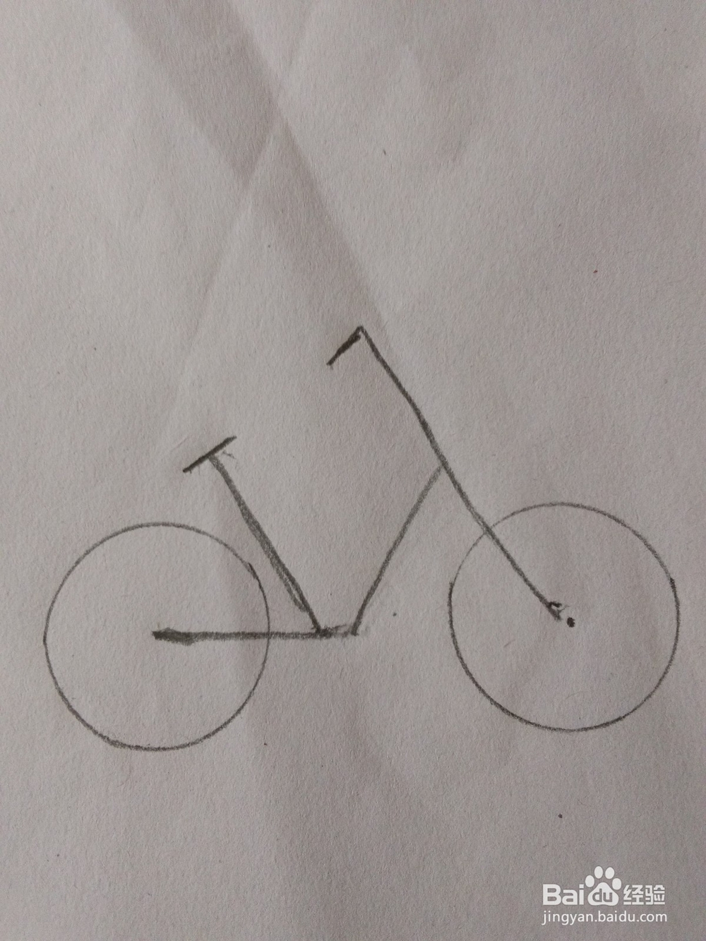 用简笔画画出一辆摩拜单车