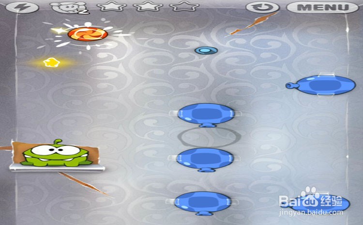 手机游戏割绳子level3-25、level4-1三星攻略