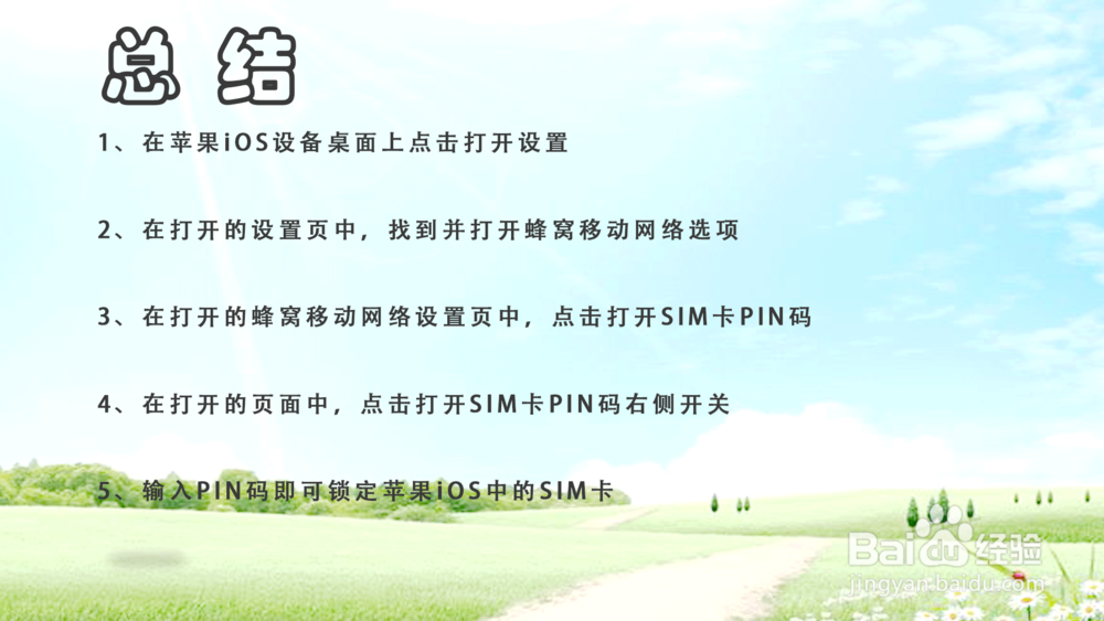 苹果iOS12怎样锁定SIM卡?