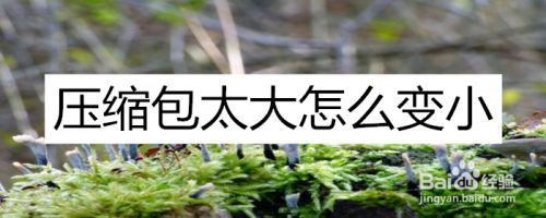 压缩包太大怎么变小 百度经验 压缩包太大怎么变小 百度经验