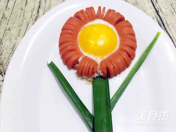 向日葵煎蛋的做法