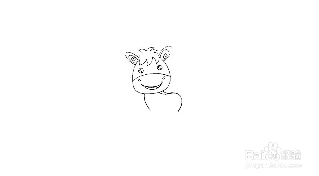 小毛驴简笔画画法教程