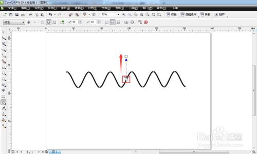 如何用coreldraw x4制作常用的波浪线?