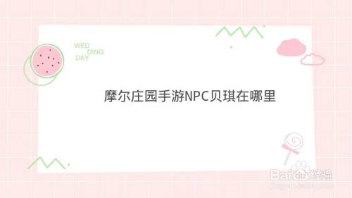 摩尔庄园手游NPC贝琪在哪里