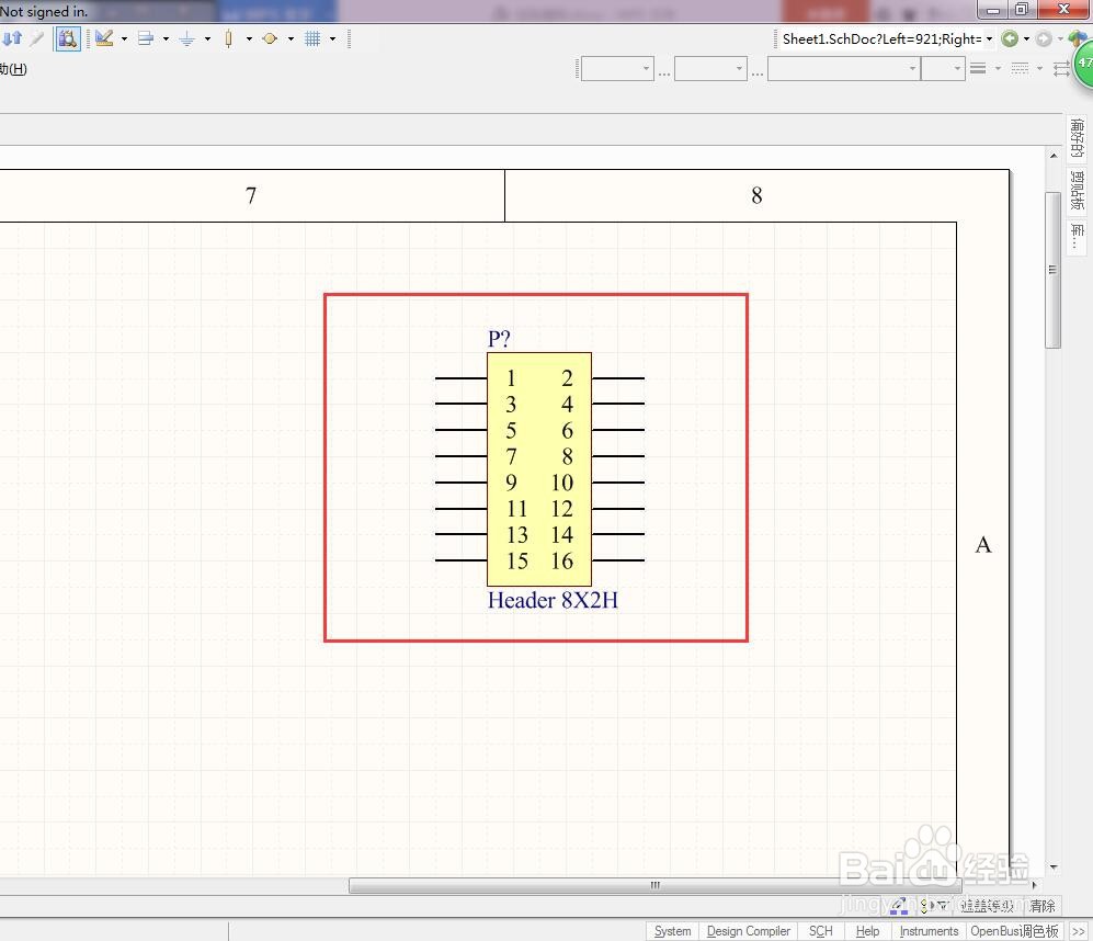 如何在AD中放置双排8针高脚端子?