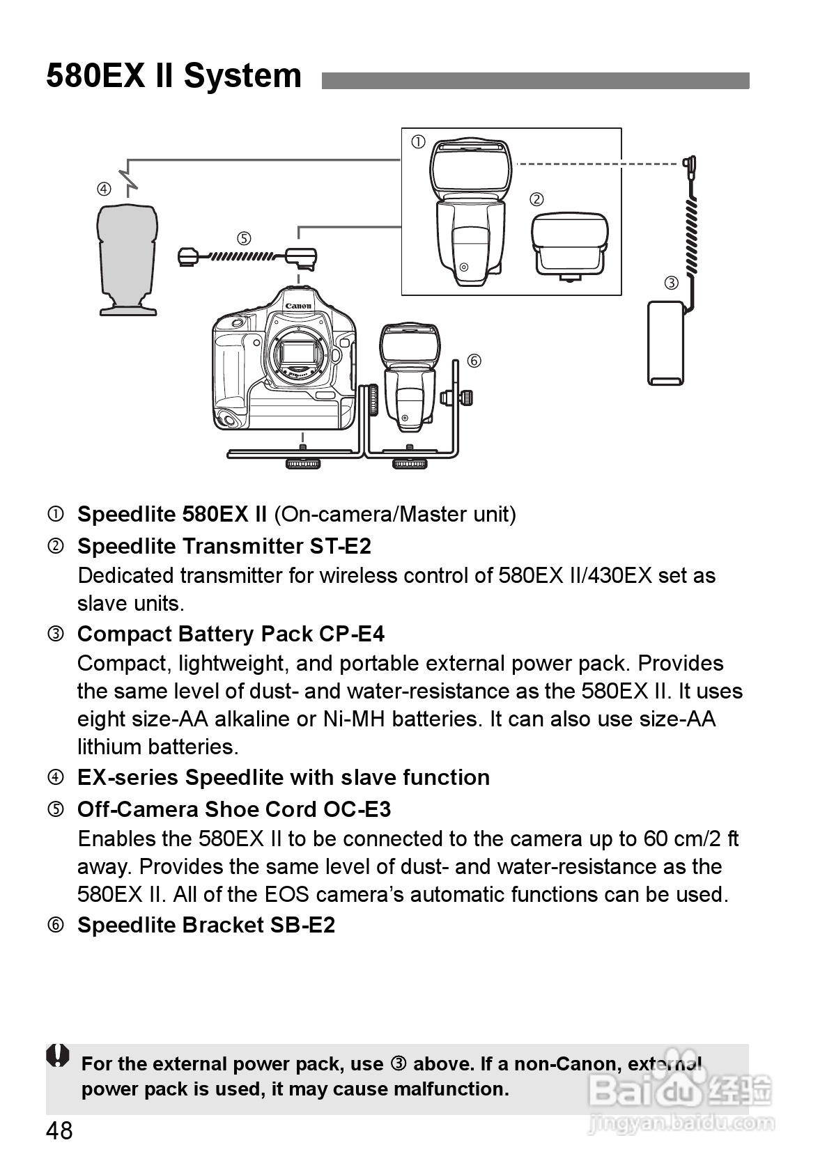 Canon 580EXII闪光灯使用说明书:[5]