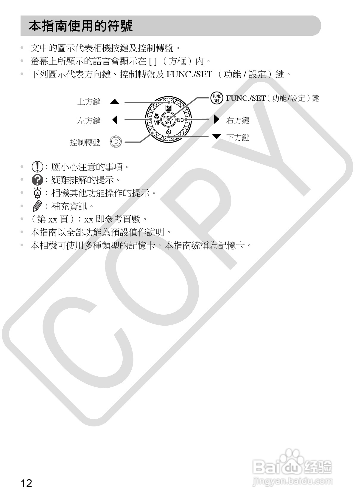 Canon PowerShot SX30IS相机使用者说明书:[2]