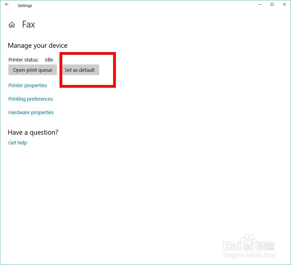 禁止 Windows 自动管理默认打印机