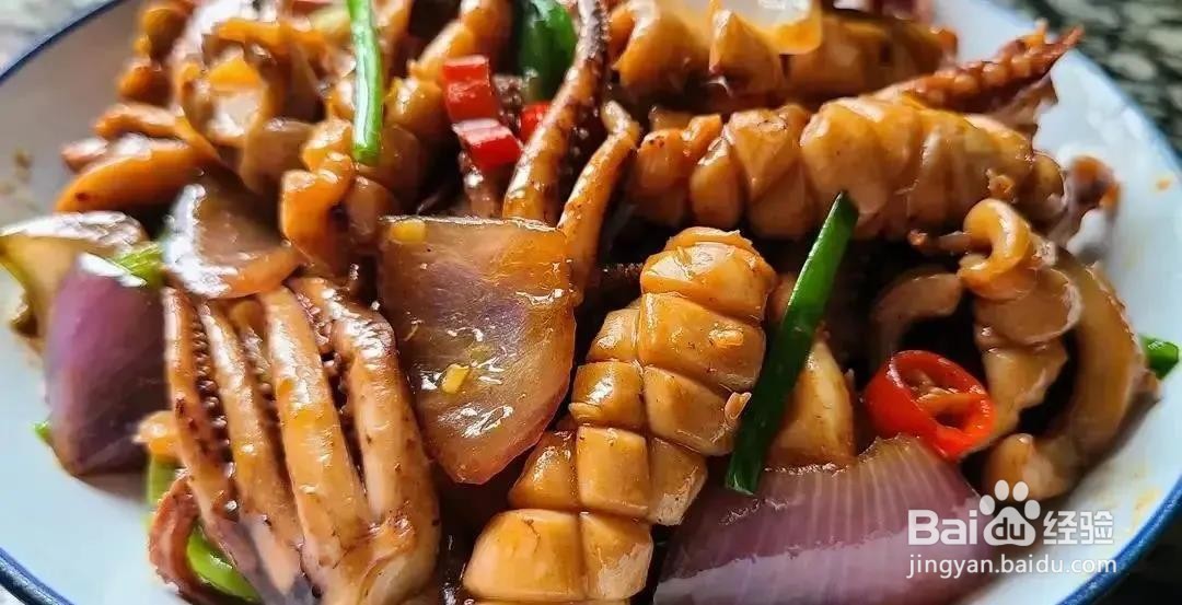 家庭制作爆炒鱿鱼