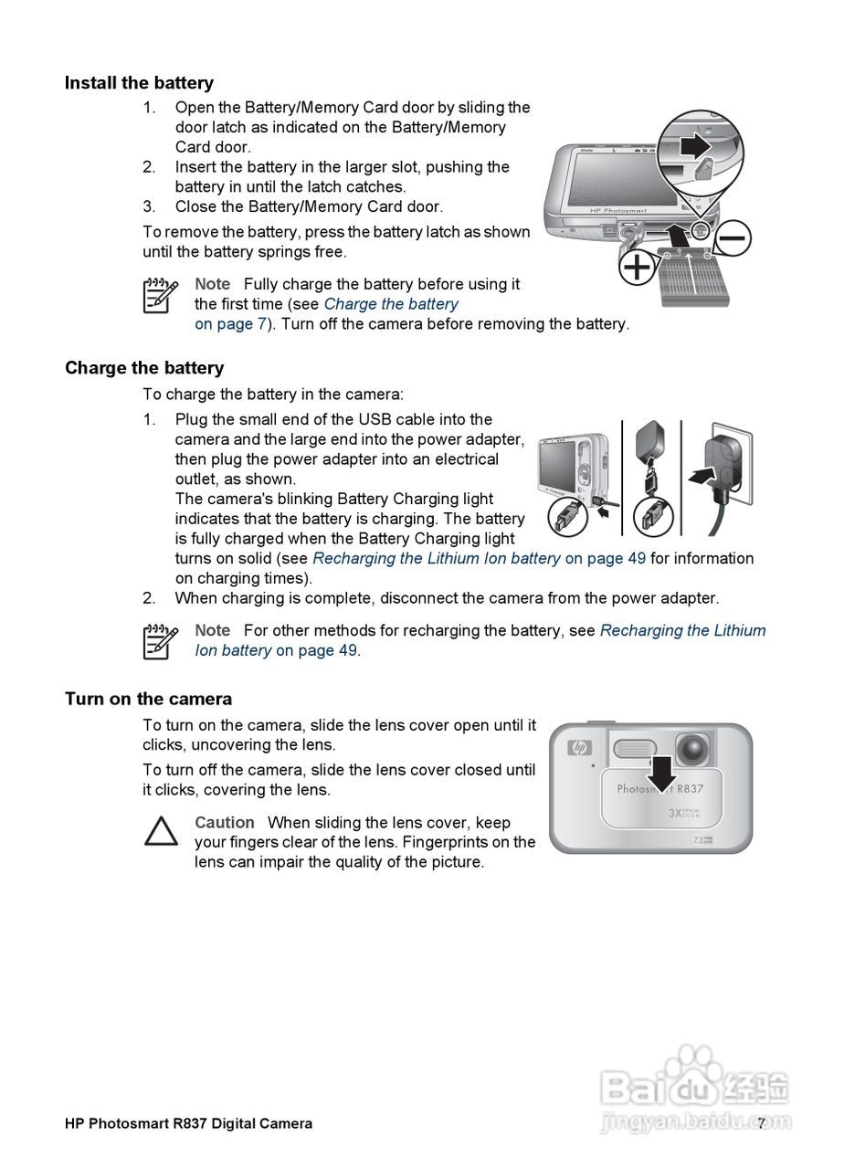 惠普Photosmart R837数码相机使用说明书:[1]
