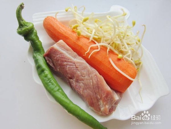 豆芽炒肉丝的做法