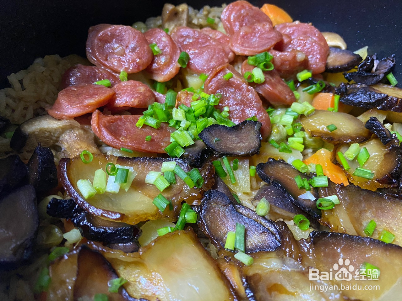 腊味什锦焖饭的做法