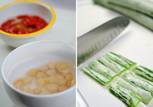 蛇瓜烩干贝的做法